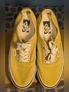 Vans Vault Yellow Canvas Low-Top Sneakers